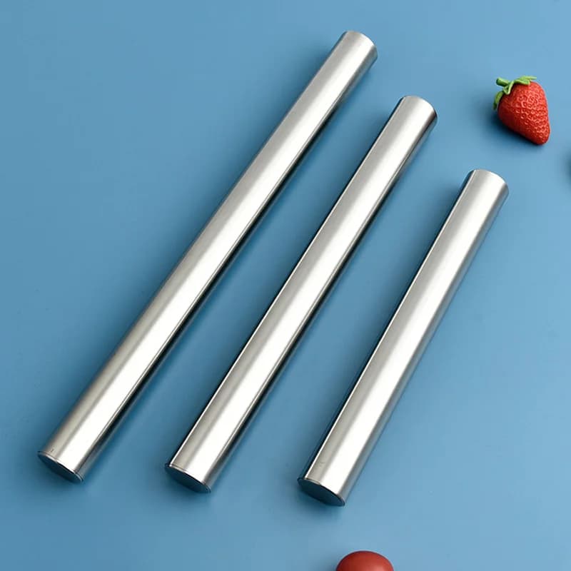Stainless Steel Rolling Pin Baking Bread Pastry Roller Non-stick Baking Tool Cooking Pizza Cookie Cannoli Tubes Kitchen Utensils
