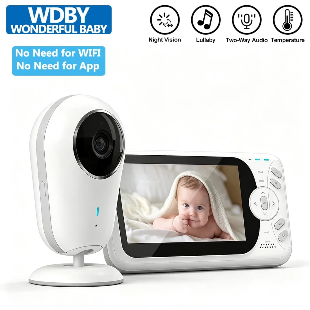 4.3 Inch LCD Screen Baby Monitor Portable Wireless Nanny Camera IR Night Vision Two-Way Talk Intercom Home Baby Safety Camera