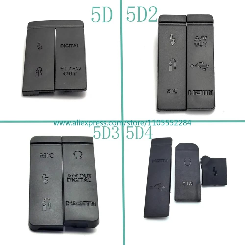 New HDMI-compatible MIC USB Rubber Cover Unit For Canon EOS 5D Mark II III IV 5D2 5D3 5D4 Camera Repair Part