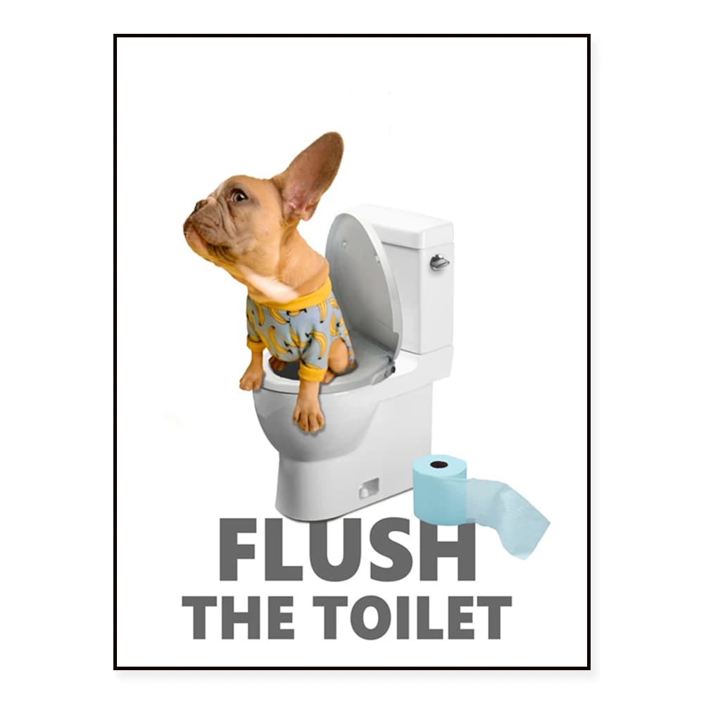 Citazione da bagno per cuccioli di cane stampabile, regole per bambini, decorazioni per animali domestici, arte da parete Corgi, poster Terrier, umorismo bulldog, stampabile