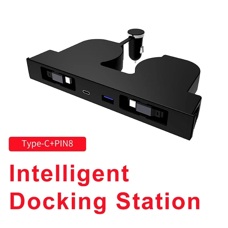 Caricatore rapido USB Shunt HUB Docking station intelligente Pin8 + Type-C per Tesla Model Y Juniper 2025 Model 3 Highland 2023-2025