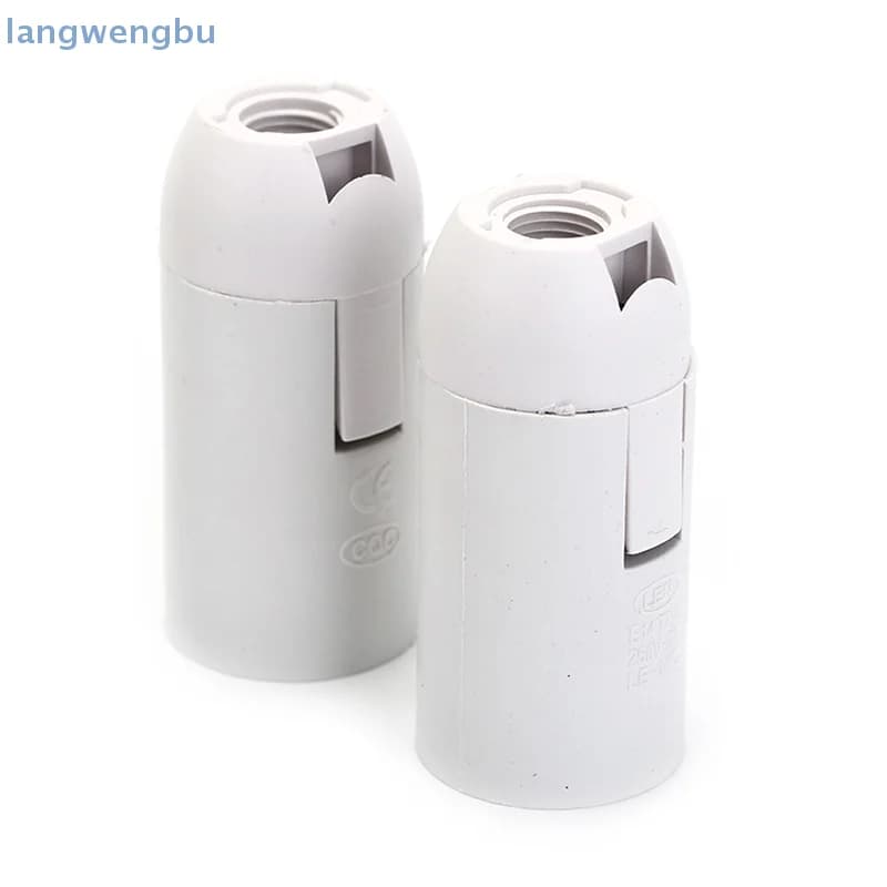 Nero Bianco E14 Portalampada a vite Tavolo da pavimento Luce a LED Presa per testa Lampada da tavolo Base per lampadina a candela 2A 250V