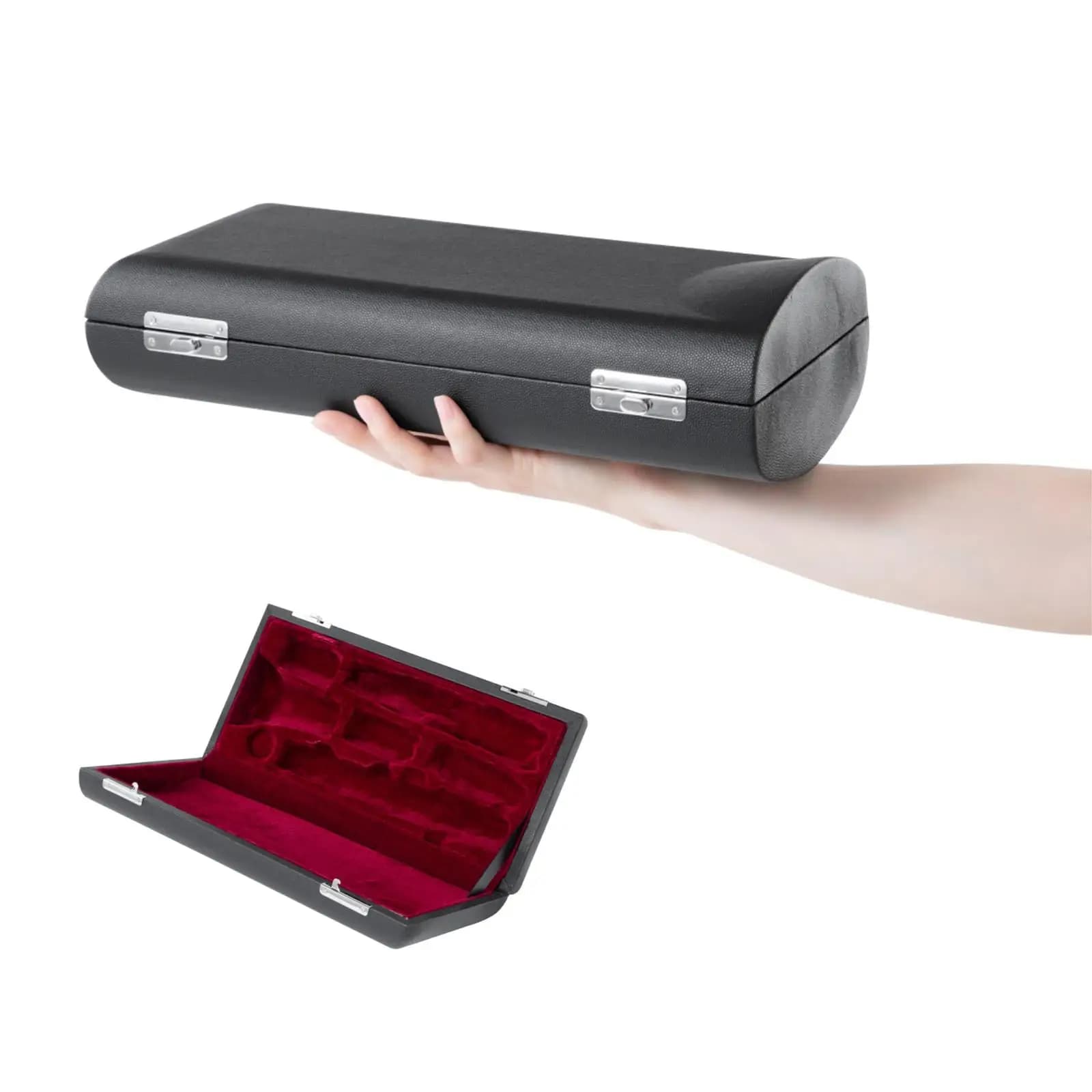 Custodia Protettiva per Clarinetto in Legno, Tela e Pelle - Borsa Porta Clarinetto Moderna e Portatile per Musicisti e Studenti