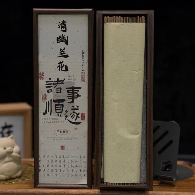 Bastoncini d'Incenso al Profumo di Orchidea 50g per Culto Domestico, Tempio di Buddha, Sale di Studio, Hall di Hotel, Favorisce il Sonno