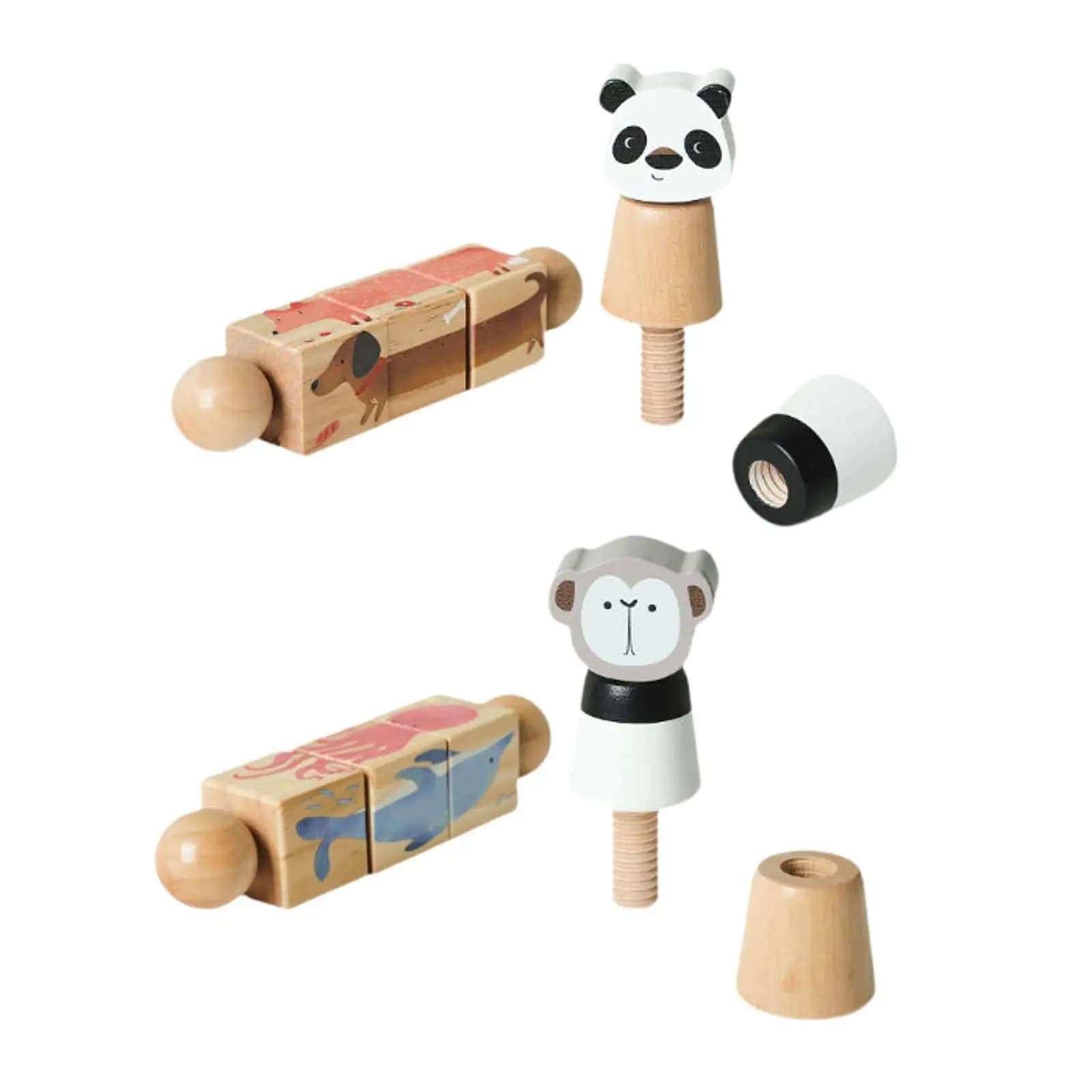 Gioco Puzzle in Legno a Blocchi Intrecciati, Giocattolo Educativo Sensoriale per lo Sviluppo delle Abilità Motorie dei Bambini