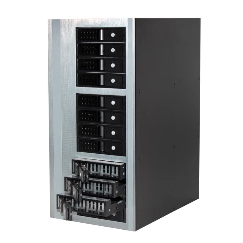 Custodia per server economica a 12 alloggiamenti Archiviazione dati per server Mini Itx Nas per alimentatore FLEX di backup