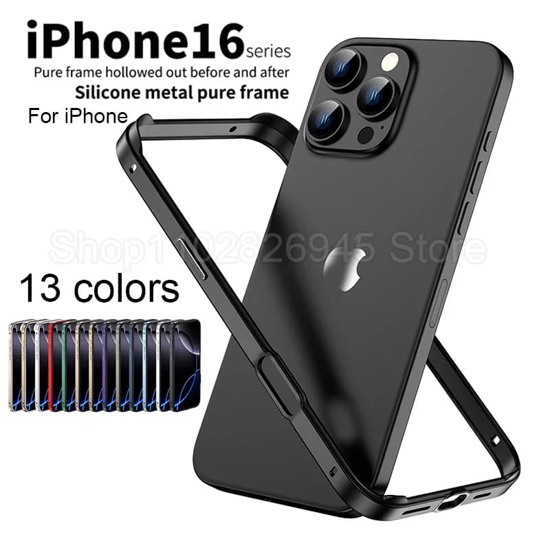 Custodia per telefono in metallo di alluminio con struttura in silicone ibrido per iPhone 17 16 15 14 13 12 11 Pro Max Migliore paraurti di calore