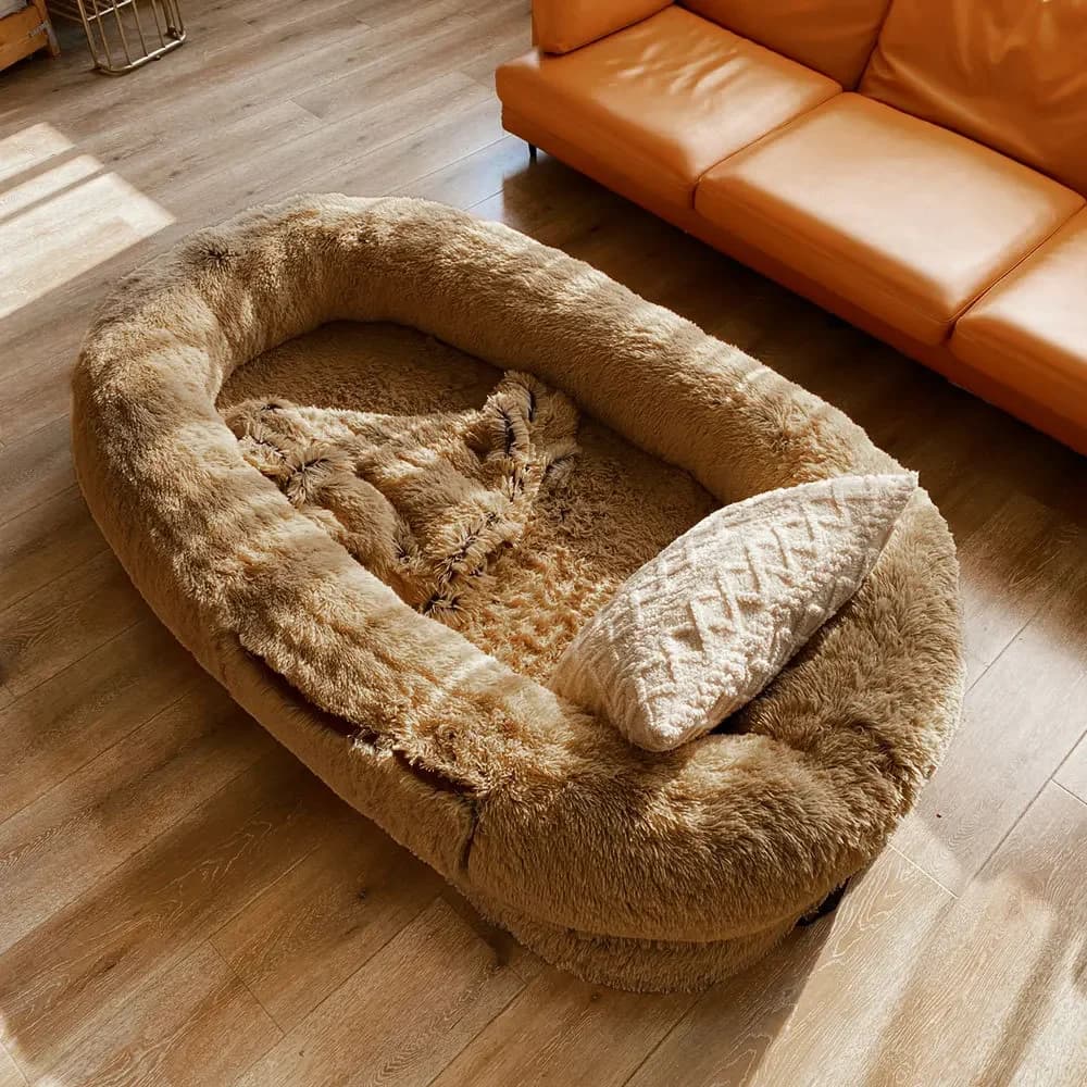185 x120x3 0cm/165x100x25cm lungo peluche grande letto per cani anche come divano umano popolare grande divano per una persona adulto ellittico Pet Bed Nest