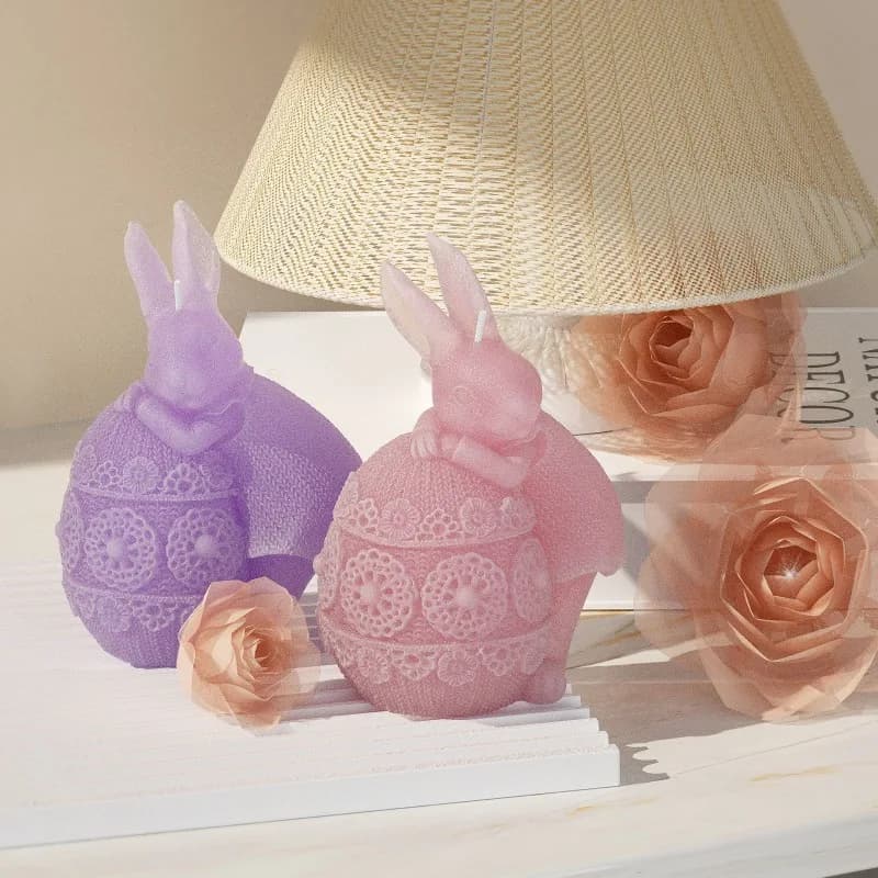 Ultimi Modelli Stampo in Silicone a Forma di Coniglio per Candele, Sapone, Gesso, Resina, Artigianato, Cubetti di Ghiaccio, Utensile da Forno