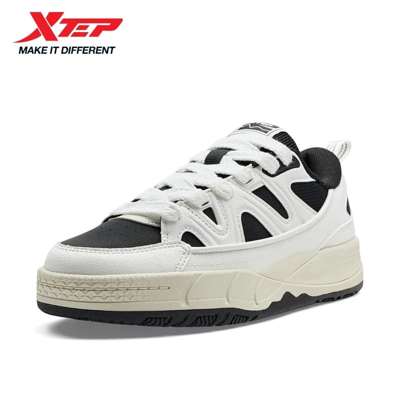 Xtep Jindouyun Scarpe da donna Leggere antiscivolo Comode scarpe casual Vintage per il tempo libero Accoglienti scarpe da ginnastica Fuzz 874118310016