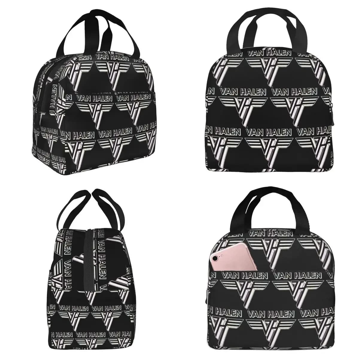 Van Halen 5150 Logo Insulated Lunch Bag for Women Office Cooler Thermal Food Box Tote Portable Lunch Boxes Container