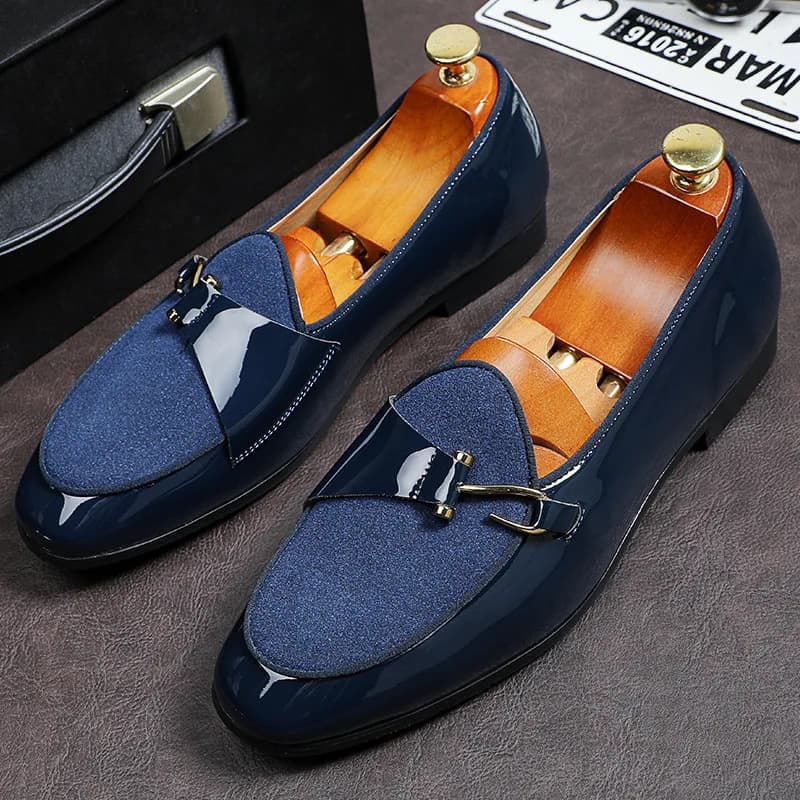 Designer di lusso New Groom scarpe Oxford con cinturino in pelle scamosciata a punta per uomo abito da ballo formale da sposa Homecoming Zapatos Hombre