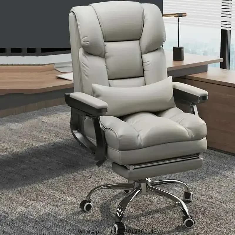 Leather Office Chairs Modern Mobile Ergonomic Computer Playseat Cushion Accent Chair Swivel Chaises De Bureau Luxury Furniture