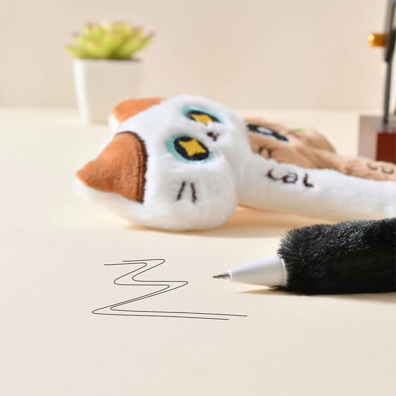1 Pezzo di Penna Gel Creativa a Forma di Gatto, 0.5mm, Inchiostro Nero ad Asciugatura Rapida, per Scuola, Ufficio, Scrittura, Firma, Cancelleria, Regalo