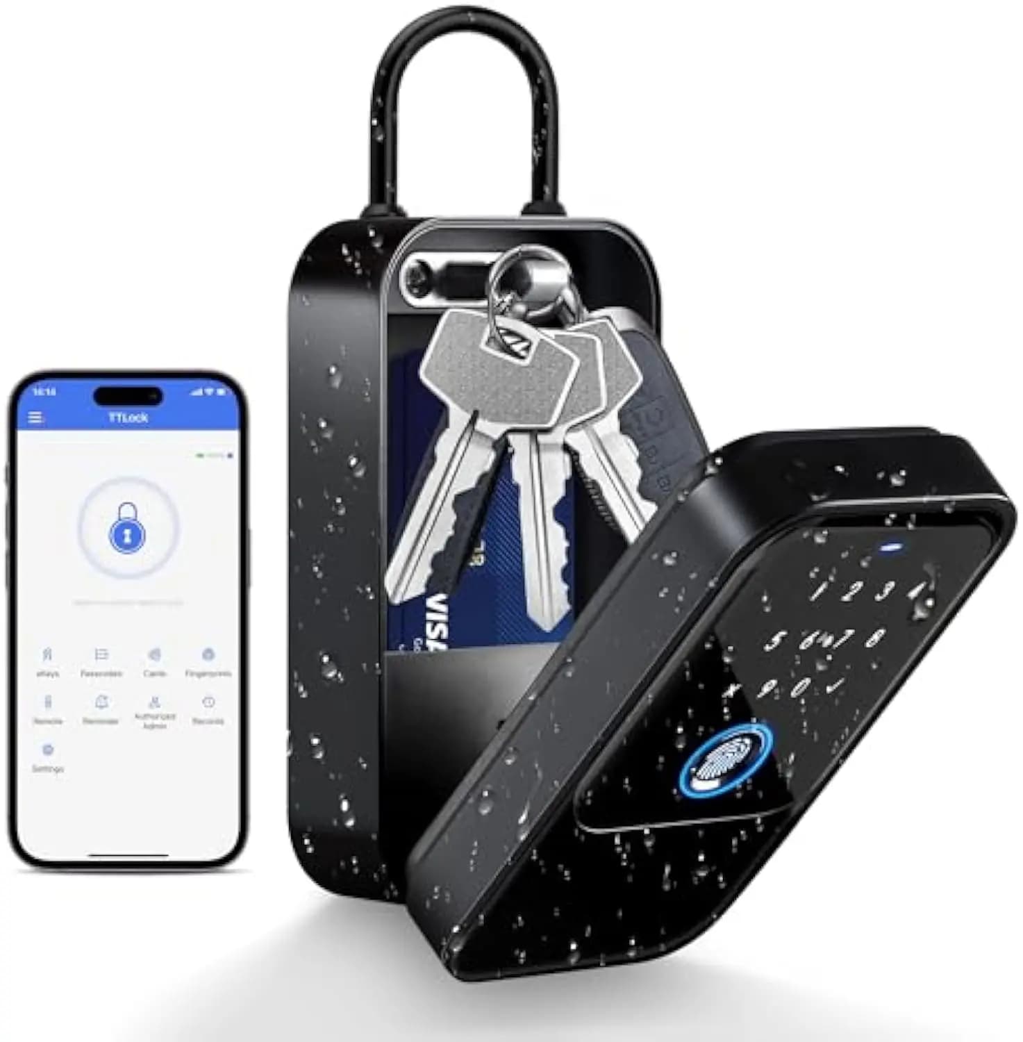 YRHAND TTlock password Smart Fingerprint Scheda digitale Inteligente Tuya Scatole di blocco elettroniche portatili IP66 per Smart Home