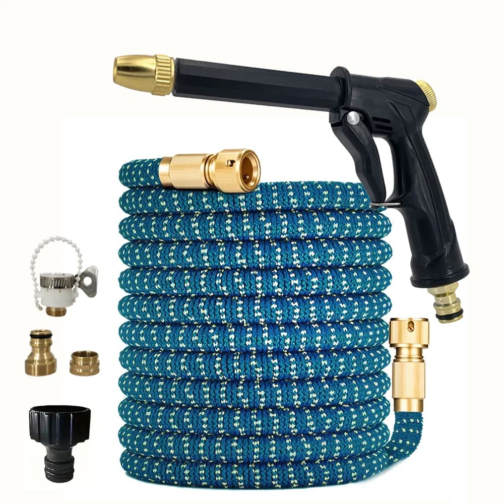 Tubo da Giardino Espandibile 25FT-125FT, Tubi Magici per Irrigazione Domestica e Giardino, Strumenti per Irrigazione Quotidiana, Pistola ad Alta Pressione per Lavaggio Auto