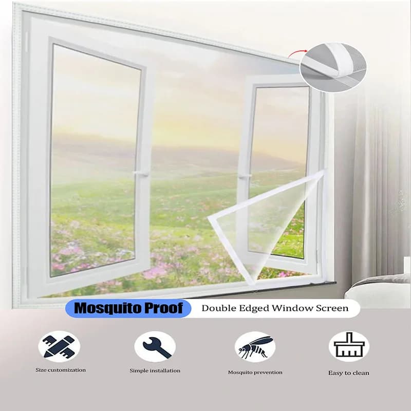 Summer, home, simple, white, mosquito net mesh, multi size window screen, 2cm, self-adhesive tape, window screen, curtain mesh