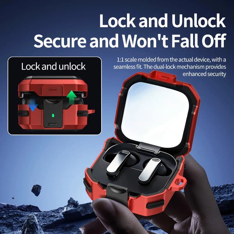 Earphone Case For Samsung Galaxy Buds 4 buzz 4 Pro Safety lock Shockproof Full Cover For Samsung Buds 4 Pro Coque Fundas