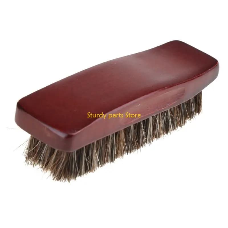 97qc 1pc Professional Wooden Handen Horse Hair Bristle Boot Brushing Brush