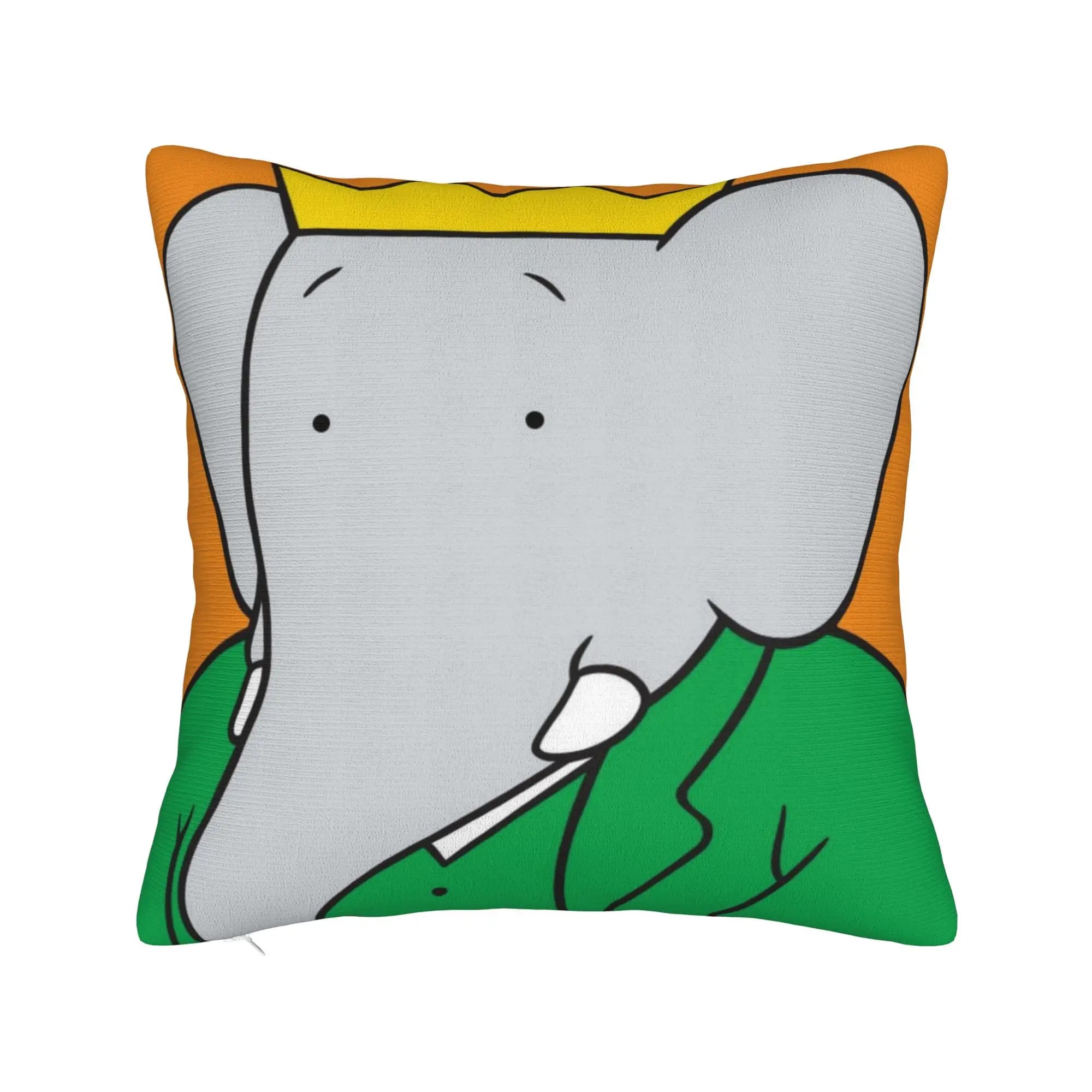 Cartoon Babar The Elephant Pillowcases Kawaii Pillow Case For Living Room Sofa Graphic Pillow Cover
