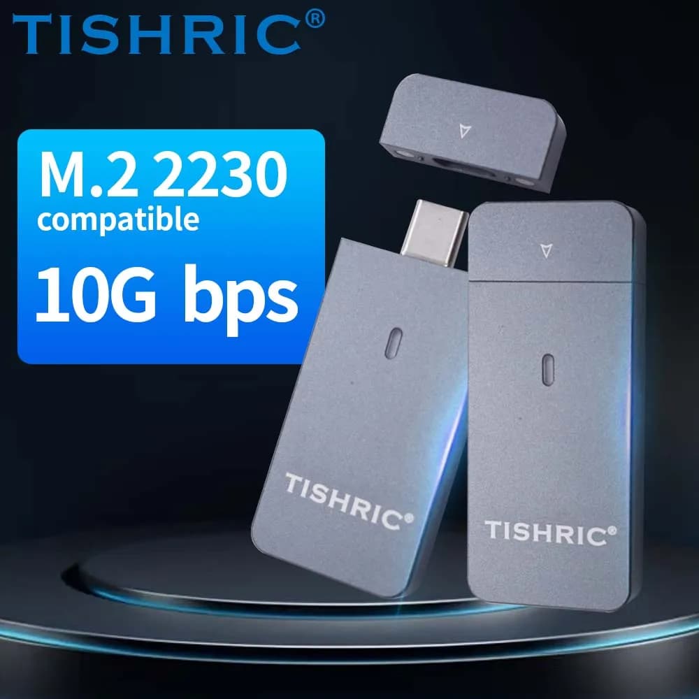 TISHRIC 10Gbps 2230 SSD NVME M2 Custodia per disco rigido esterno da M.2 a tipo C/USB 3.0 Adattatore M Key Custodia per disco rigido/scatola per giochi