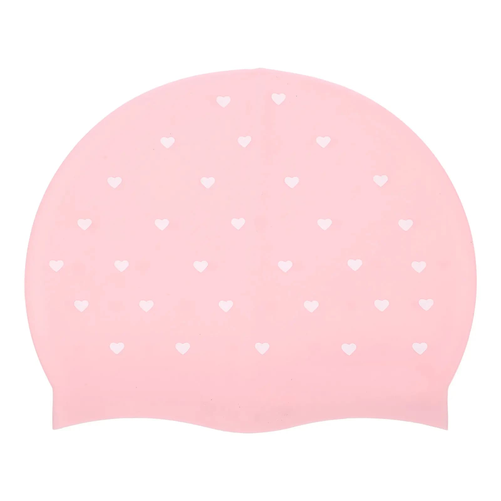 Cuffia da Nuoto in Silicone Impermeabile con Design a Cuore, Elastica, per Donna e Uomo, Protezione Capelli Lunghi, Leggera e Comoda