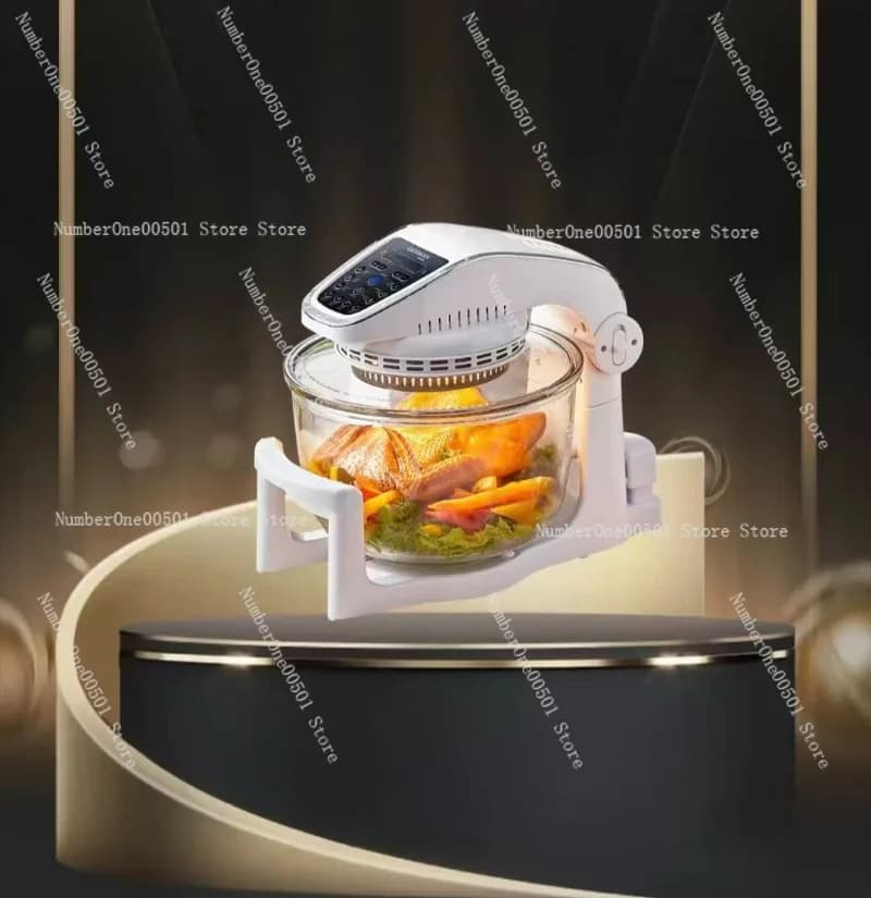 Friggitrice ad Aria CKY-298 con Finestra in Vetro, Forno Alogeno Multifunzione Senza Olio per Casa