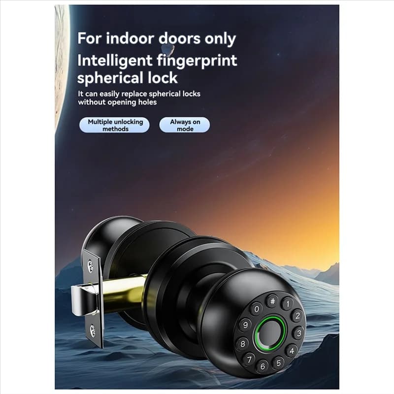 IDUD Smart Password Lock Blocco password per porte interne in legno, porte della camera da letto, uffici e appartamenti con controllo del telefono cellulare