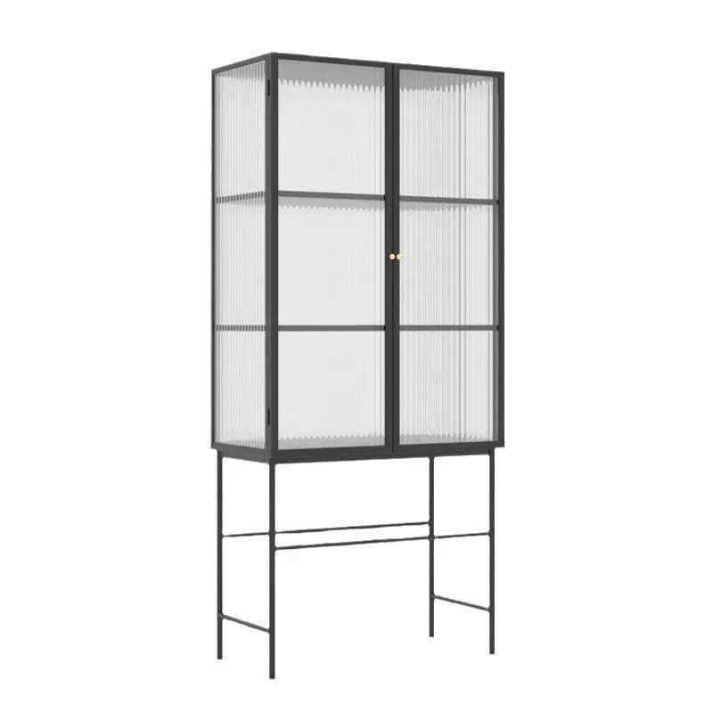 Vetrina per vini in ferro battuto, mobiletto da parete per soggiorno, credenza di lusso leggera per sala da pranzo