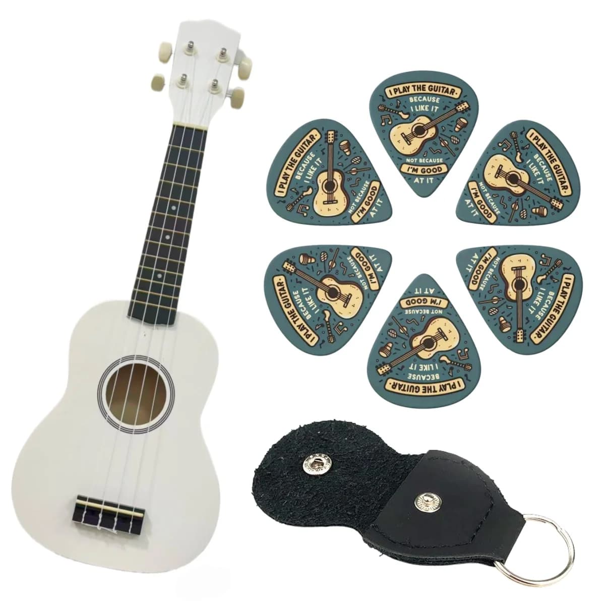 Miwayer Confezione da 6 plettri stile chitarra sonora originali, plettri personalizzati/per chitarra acustica, ukulele, accessori per basso