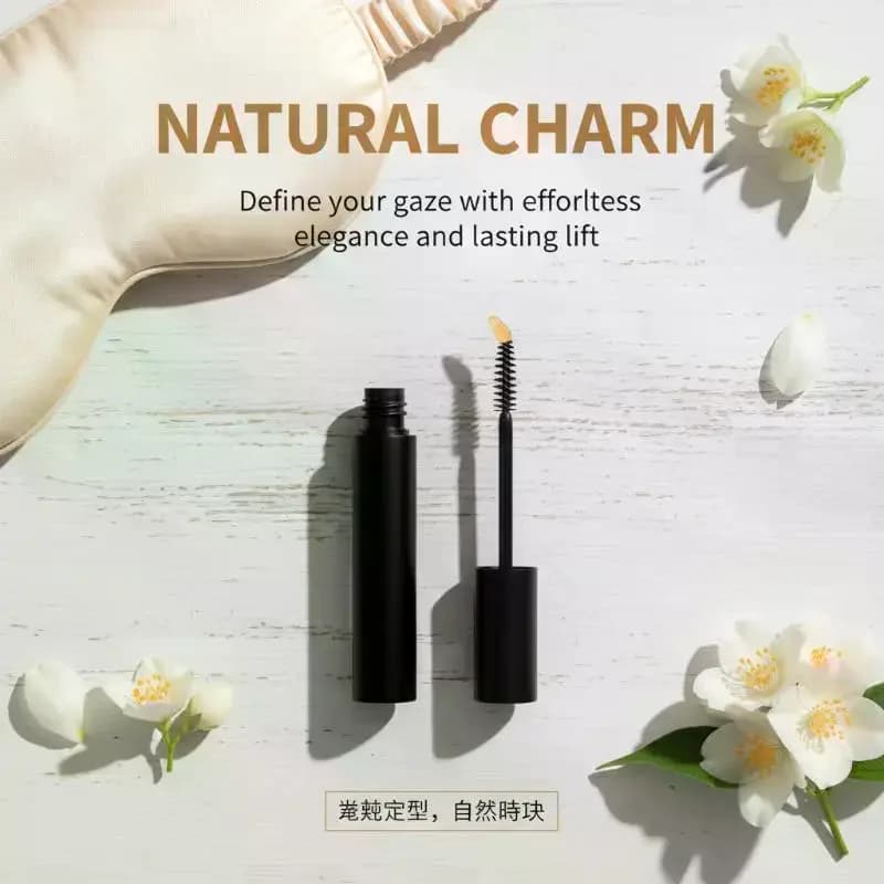 Mascara, natural charm, eye makeup, curved and modeling effect, light and smooth, not easy to drool, black mascara and beautiful