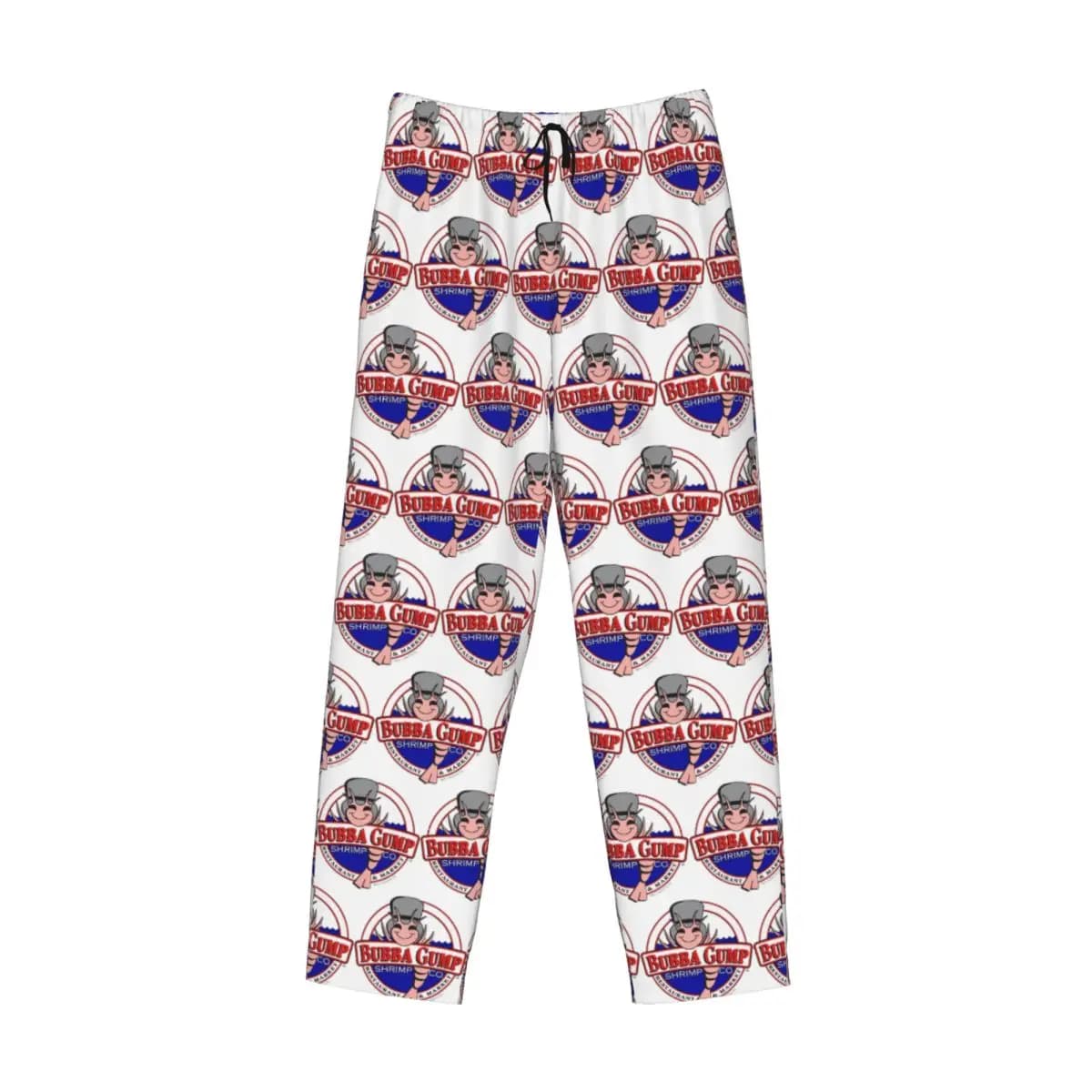 Custom Bubba Gump Forest Shrimp Seafood Pajama Pants Men Sleepwear Sleep Lounge Bottoms with Pockets