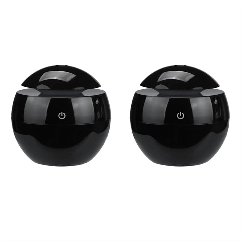 A94E-2X Umidificatore Ad Ultrasuoni USB Diffusore di Aroma LED Luce Notturna Elettrico Diffusore di Olio Essenziale Aromaterapia Nero