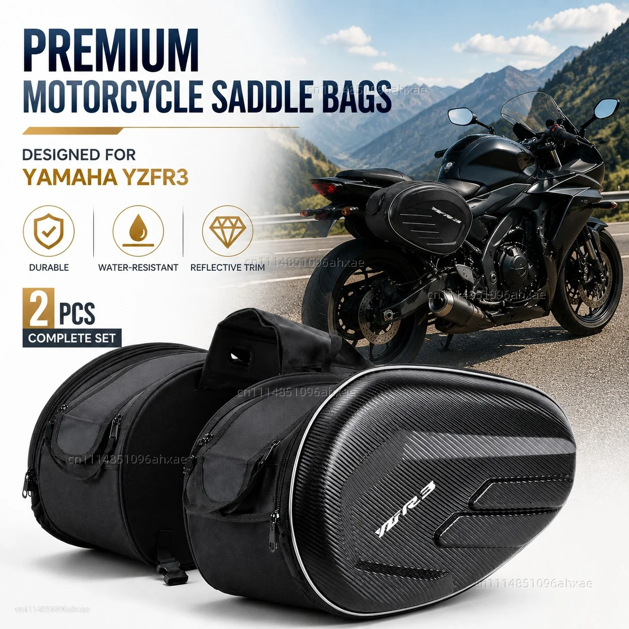 For YAMAHA YZFR3 YZF-R3 YZF R3 2PCS Motorcycle Pannier Bags Luggage Saddle Bags Side Storage Fork Travel Pouch Box Motorcycle