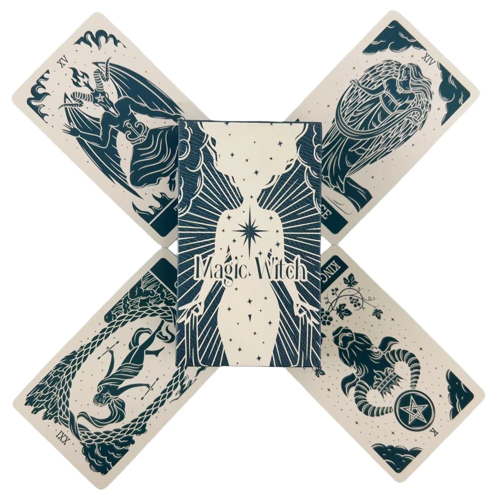 Carte dei tarocchi della strega magica Un mazzo da 78 Oracle Visioni inglesi Edizione divinazione Borad Giocando a giochi