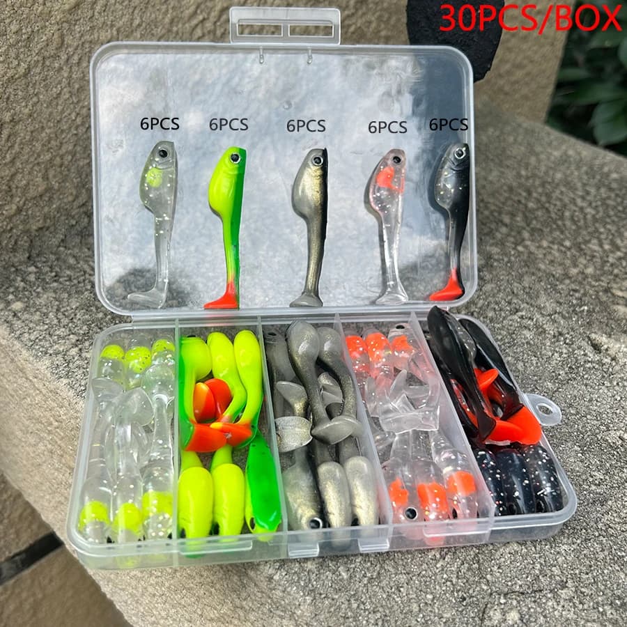 30 PZ/SCATOLA 3d Jig Wobbler Eyes For Swimbait Fishing bait Soft Wobbler Eyelets for Swimbait Fishing Equipment X