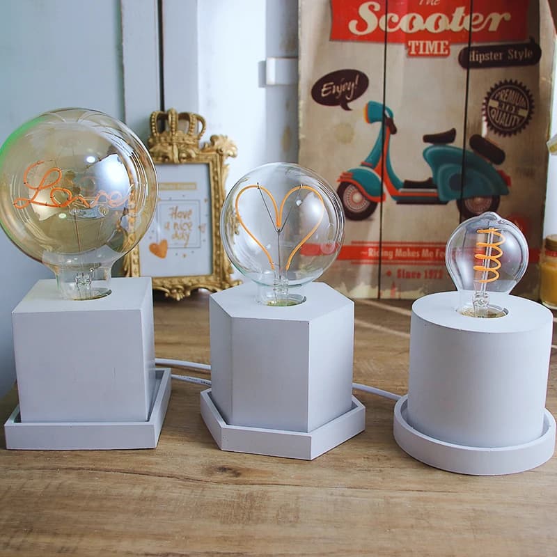 Concrete Lamp Holder Silicone Mold,Resin Mold for Casting Light Bulb Base and Incandescent Lampholder,Silicone Mold for Cement