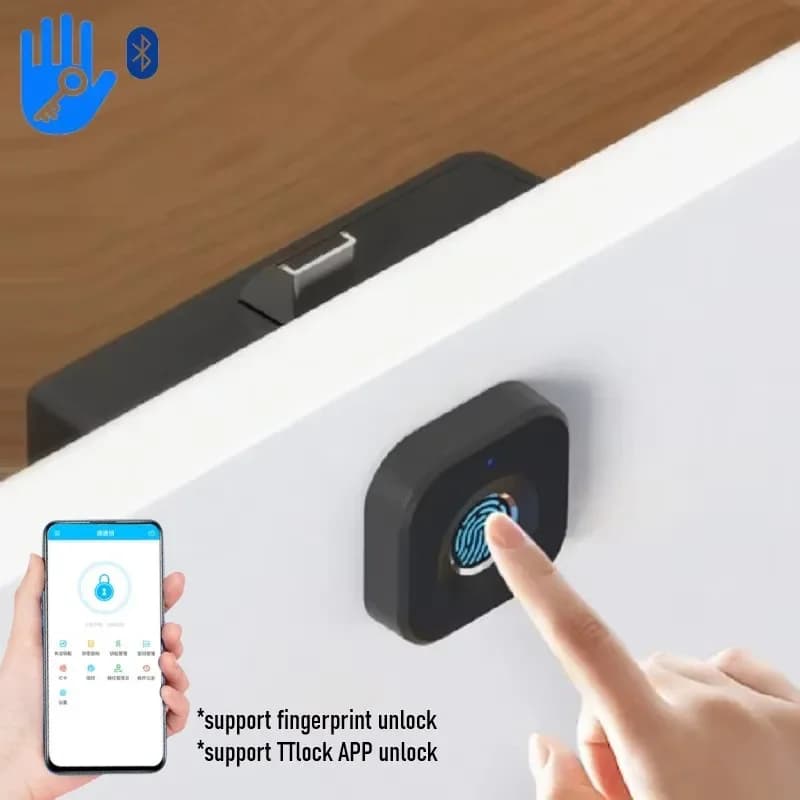 TTlock BLE APP Sblocca serratura intelligente per impronte digitali Serratura biometrica per cassetti con impronta digitale TTlock APP Sblocca serratura intelligente