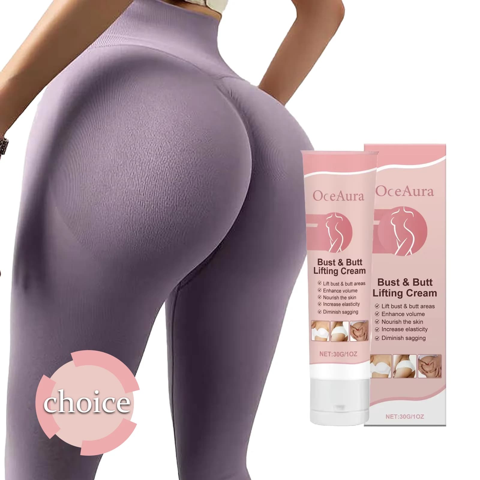 OceAura Crema per la cura dell'anca e del torace Crema idratante rassodante per il corpo liscio Crema nutriente per la cura della pelle del seno e dell'anca