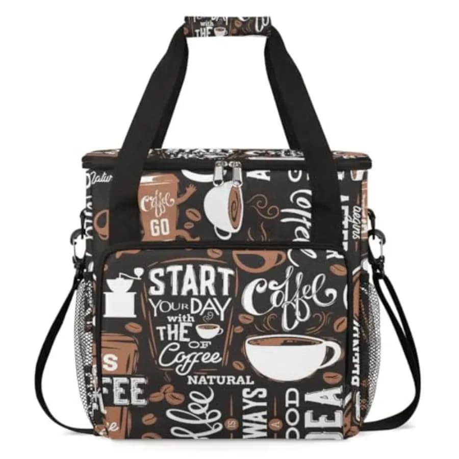 coffee cup coffee beans Coffee Maker Carring Bag Travel Carrying Storage Tote Bag Compatible with Keurig K-Mini or K-Mini Plus