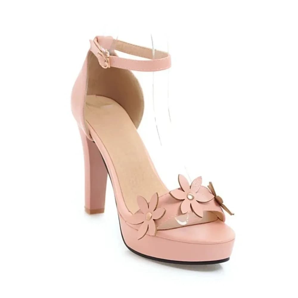 QPLYXCO Sandali Donna Peep Toe Tacchi altissimi Abito sexy in pelle con fibbia alla caviglia Sandali con plateau da sposa Taglia grande 45 46 47 H-3