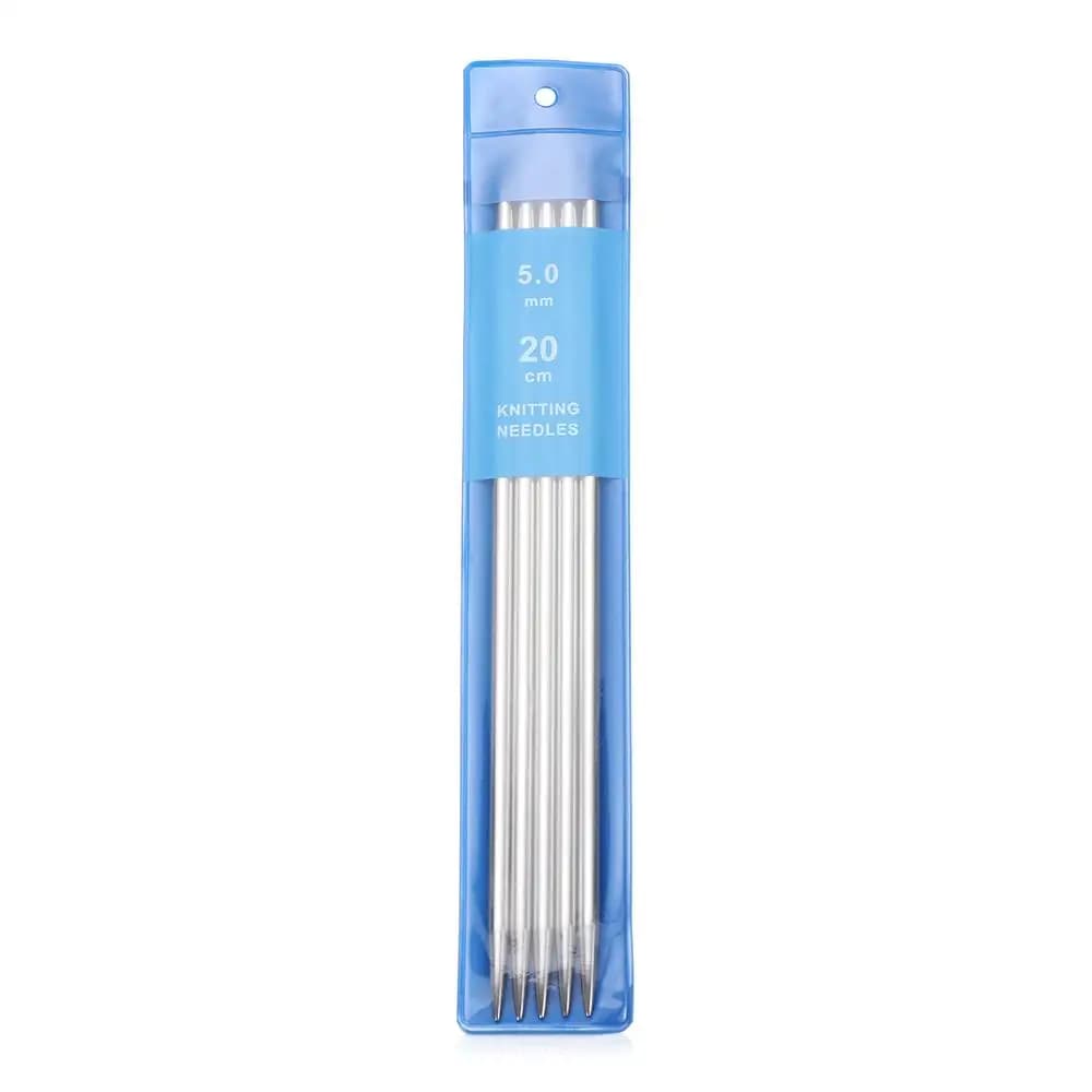 5Pcs/set DIY Sewing Accessories Yarn DIY Sweater Weave Knitting Tools Crochet Hooks Metal Crochet Straight Knitting Needles
