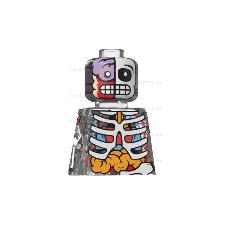 Cartone animato Trasparente Anime Umano Anatomia Muscolare Corpo Scheletrico Action Figures Building Blocks Giocattoli per I Regali Dei Bambini D8005 ABC