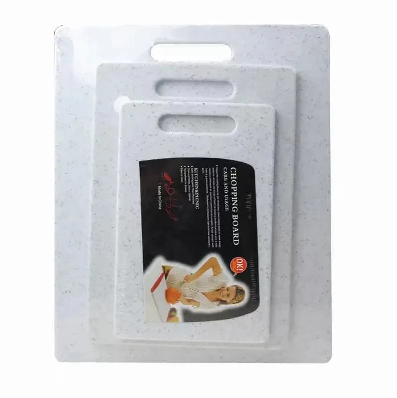 PP Tagliere with Texture Marmo, Antibacterial, Double Side, Anti-Muff, for Vegetables and Meat, Food Grade