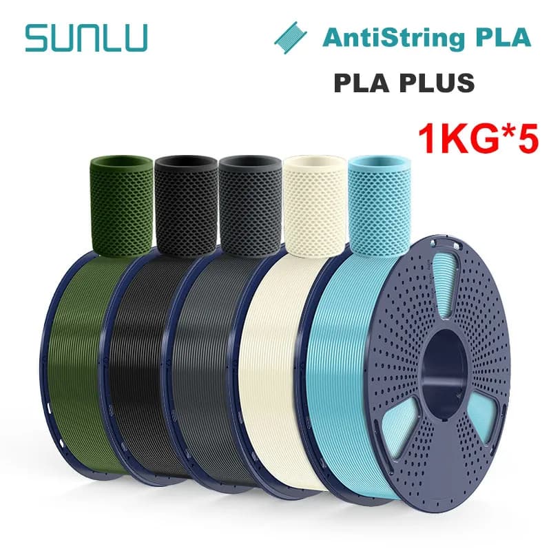 SUNLU Filament PLA Plus/Transparent/Anti-strength from 5 kg Coil from 1,75 mm from 1 kg (2,2 pounds) Filament ordered wrapped suitable for most FDM printers