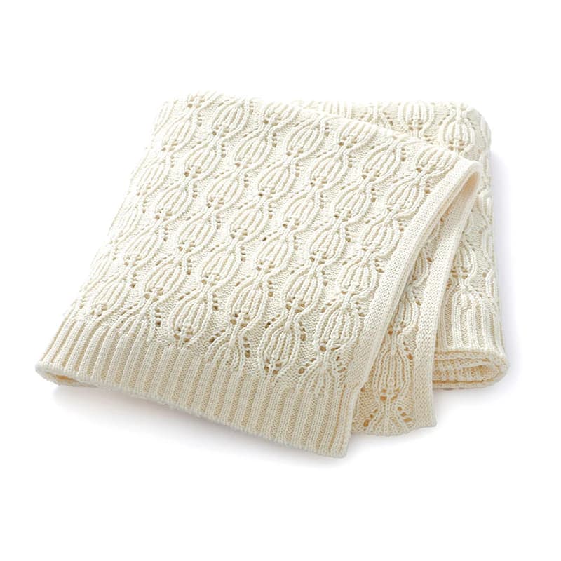 Coperta per bambini in cotone lavorata a maglia super morbida per neonato ragazza ragazzo letto moda plaid passeggino per bambini fasciatoio culla per neonato busta avvolgente 90 * 70 cm