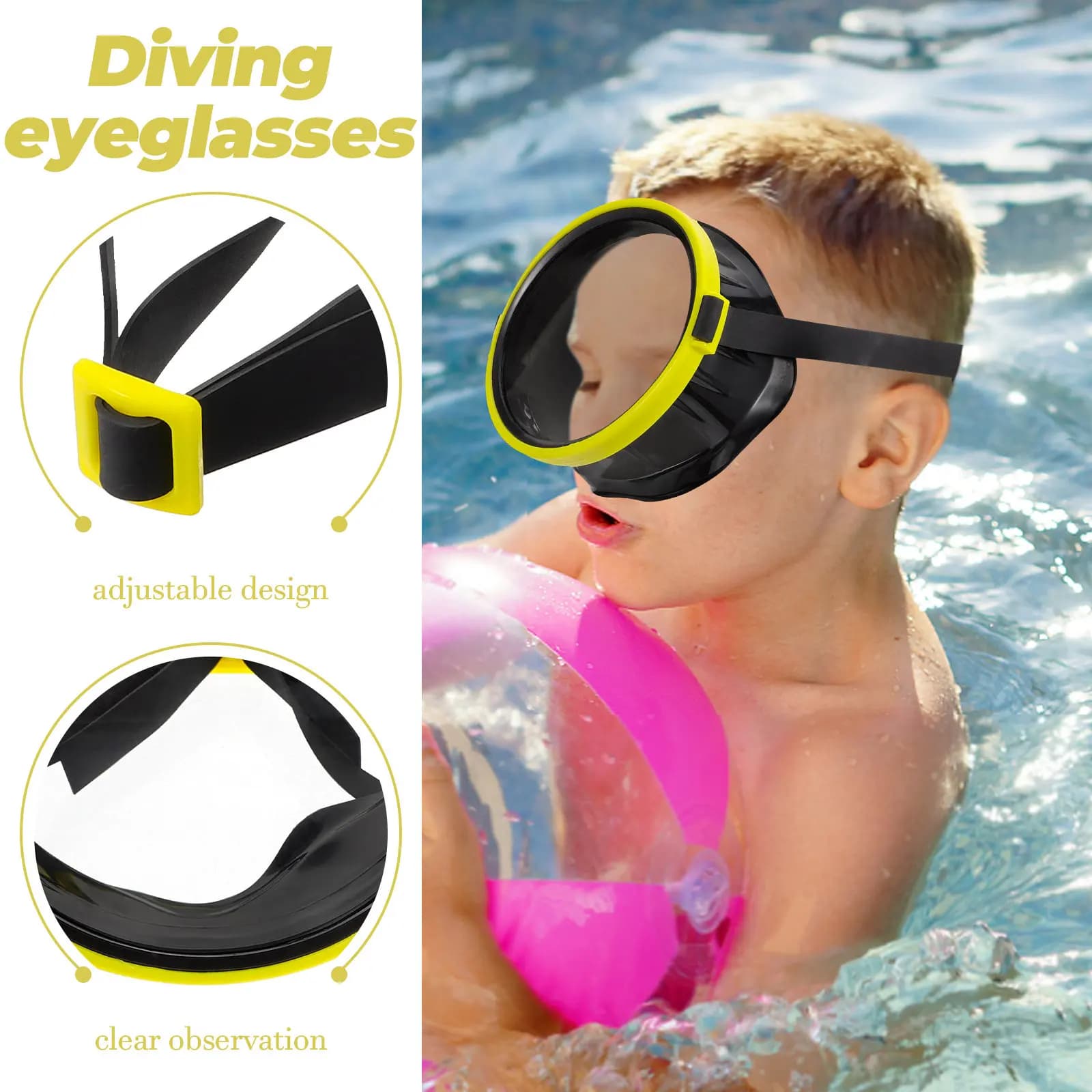 Multifunction Multifunction Water Dive Mask Floating, Diving Glasses for Swimming with Facilitated Breathing and Design Anti-Apartment