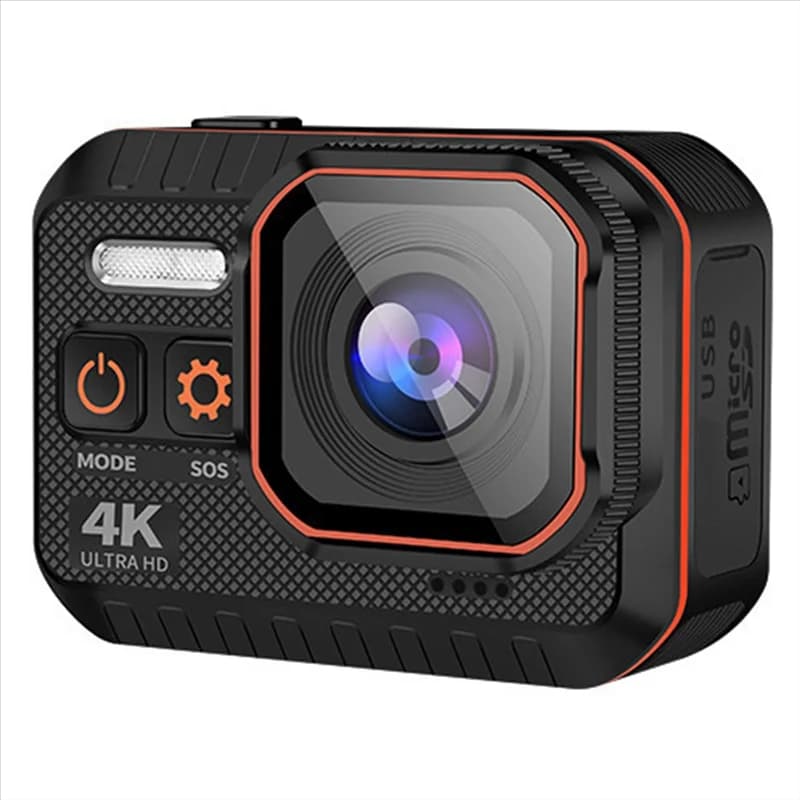 AS95-Camera per Casco di Moto 4K HD 60FPS Wifi Sport Camera for Exterior 170° ° Grand Corner Action Camera Waterproof with LED Screen