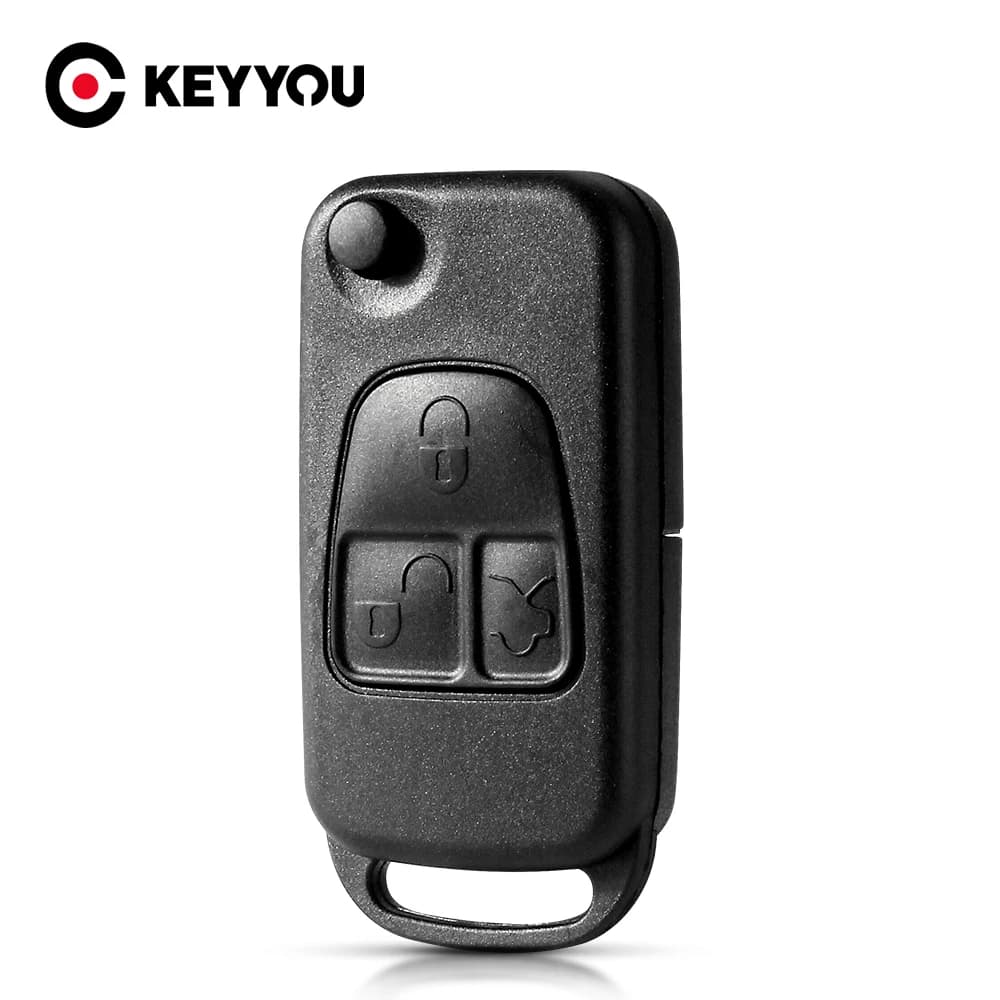 KEYYOU spedizione gratuita per Benz W168 W124 W202 W203 A C E ML C CL S SL SEL SLK E113 per Mercedes Flip pieghevole guscio chiave auto A distanza