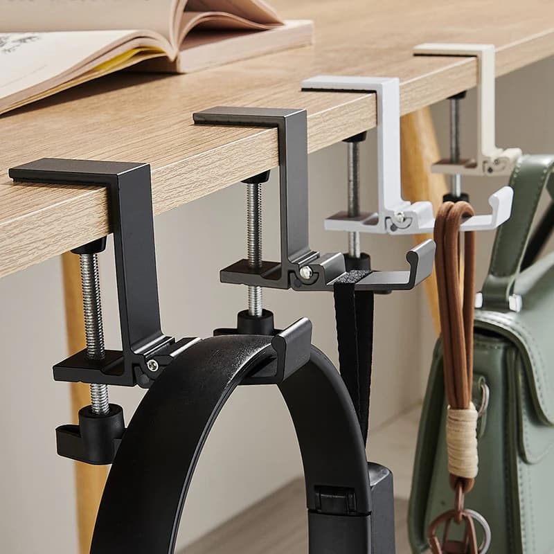 1PC without punching metal hook hook for headphones backpack for students hook for hanging hook for desk edge adjustable